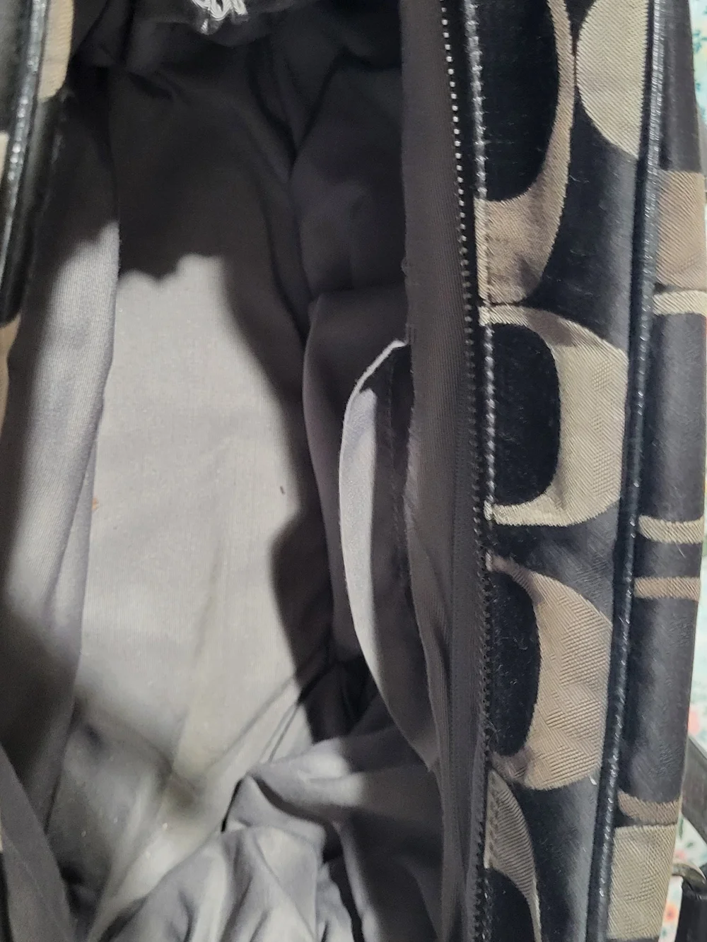 Coach Black and Gray Signature Tote